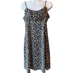 Nine Britton Navy Floral Slip Dress Daisy Print Size Medium